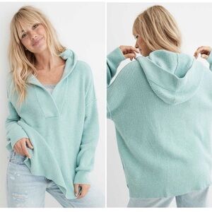 NWT Aerie waffle hooded sweater